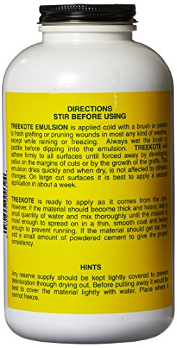 32 OZ Treekote Brushtop Wound Dressing for Bushes and Shrubs - Therapeutic Paste and Tree Wound Sealant - Pruning Sealant and Grafting Compound - Made within the USA